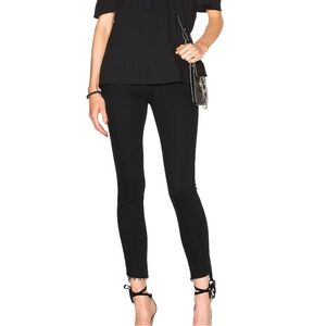 MOTHER Denim Black Stunner Zip Ankle Step Fray in Guilty Size 29 Made in the USA